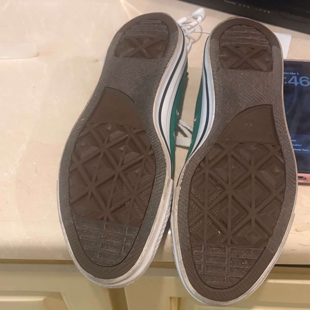 Converse Women's Green Lace-Up Sneakers - Picture 4 of 5